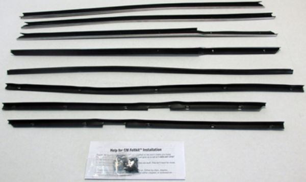 Picture of 1965-66 Impala 4 Door Hardtop Replacement Window Felts Whiskers Kit (8pcs)