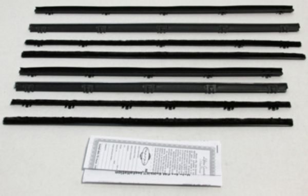 Picture of 1962-65 Nova 4 Door Sedan & Station Wagon Authentic Window Felts Whiskers Kit (8pcs)