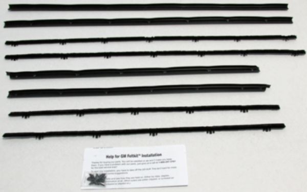 Picture of 1962-65 Nova & Chevy II 2 Door Hardtop Replacement Window Felts Whiskers Kit (8pcs)