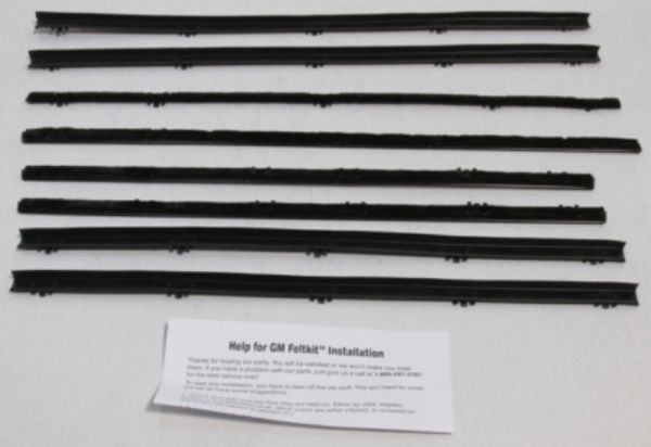 Picture of 1962-65 Nova & Chevy II 4 Door Sedan & Station Wagon Replacement Window Felts Whiskers Kit