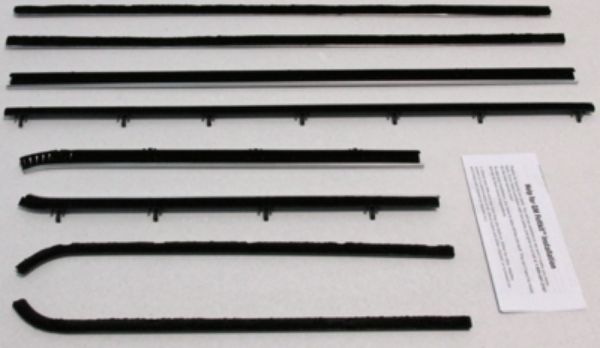 Picture of 1966-67 Nova & Chevy II 2 Door Hardtop Replacement Window Felts Whiskers Kit (8pcs)
