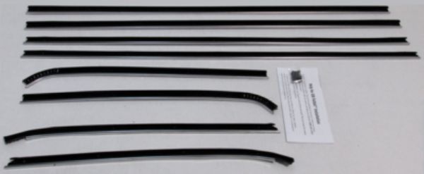 Picture of 1973-74 Nova 2 Door Sedan Replacement Window Felts Whiskers Kit (8pcs)