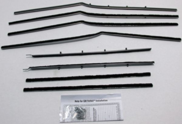 Picture of 1957 Oldsmobile 98 4 Door Hardtop Authentic Window Felts Whiskers Kit (8pcs)
