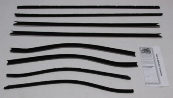 Picture of 1966-67 Cutlass Supreme 2 Door Hardtop Authentic Window Felts Whiskers Kit W/ Buick Special Molding (8pcs)