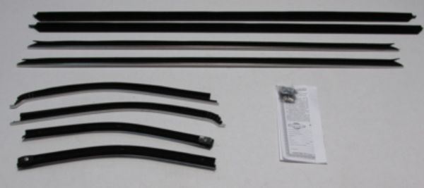 Picture of 1969-72 Cutlass Notchback 2 Door Hardtop W/O Reveal Molding Authentic Window Felts Whiskers Kit (8pcs)