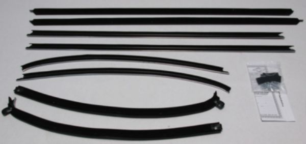Picture of 1969-72 Cutlass 2 Door Hardtop Fastback Without Reveal Molding Authentic Window Felts Whiskers Kit (8pcs)