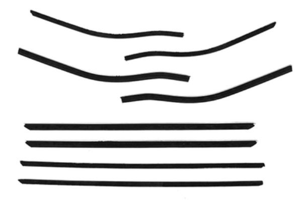 Picture of 1966-67 Cutlass Supreme 2 Door Hardtop Holiday Coupe Replacement Window Felts Whiskers Kit (8pcs)