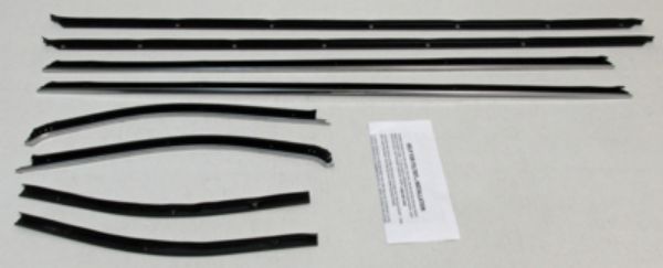 Picture of 1969-72 Cutlass Supreme 2 Door Notchback With Buick Special Molding Replacement Window Felts Whiskers Kit (8pcs)