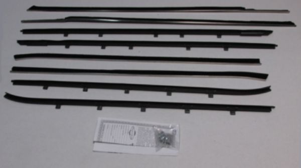 Picture of 1961 Ventura 2 Door Bubbletop, Bonneville, & Catalina Authentic Window Felts Whiskers Kit (8pcs)