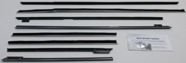 Picture of 1965 Pontiac Bonneville, Catalina, and Parisienne Convertible Authentic Window Felts Whiskers Kit (8pcs)