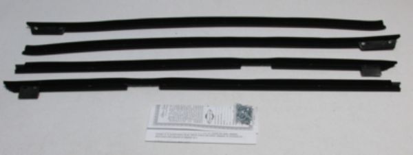 Picture of 1967 Pontiac Bonneville, Catalina, and Parisienne 2 Door Hardtop Authentic Window Felts Whiskers Kit (4pcs)