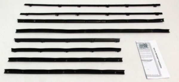 Picture of 1964 GTO & Lemans 2 Door Sedan Authentic Window Felts Whiskers Kit (8pcs)