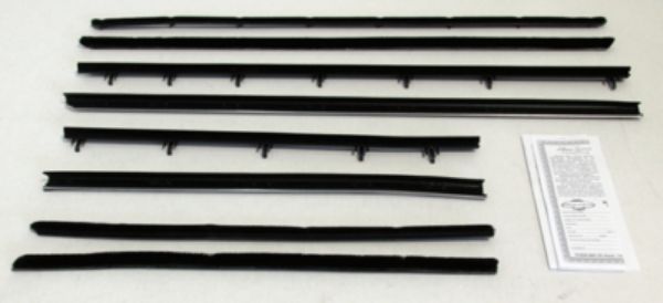 Picture of 1966-67 GTO & Lemans Sedan Authentic Window Felts Whiskers Kit (8pcs)