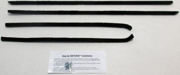 Picture of 1966-67 GTO & Lemans Hardtop Outers Only Authentic Window Felts Whiskers Kit (4pcs)