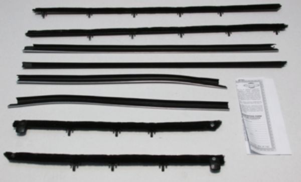 Picture of 1968 GTO & Lemans Convertible Authentic Window Felts Whiskers Kit (8pcs)