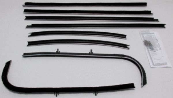 Picture of 1969-72 GTO & Lemans 2 Door Sedan Authentic Window Felts Whiskers Kit (8pcs)