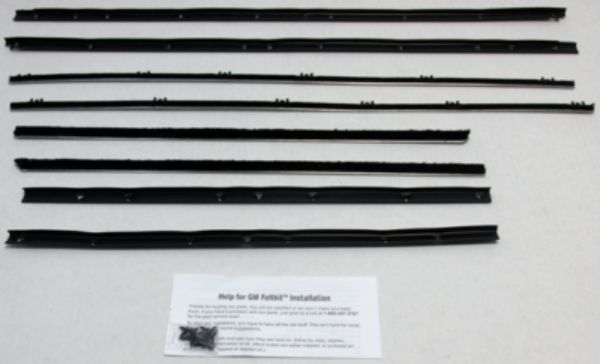 Picture of 1965 GTO & Lemans 2 Door Hardtop Replacement Window Felts Whiskers Kit (8pcs)