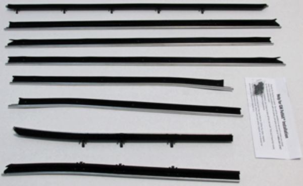 Picture of 1968 GTO & Lemans Convertible Replacement Window Felts Whiskers Kit (8pcs)