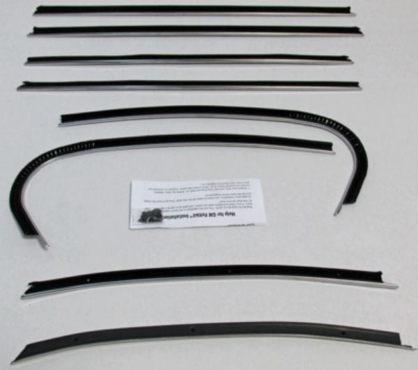 Picture of 1968 GTO & Lemans 2 Door Hardtop Replacement Window Felts Whiskers Kit (8pcs)