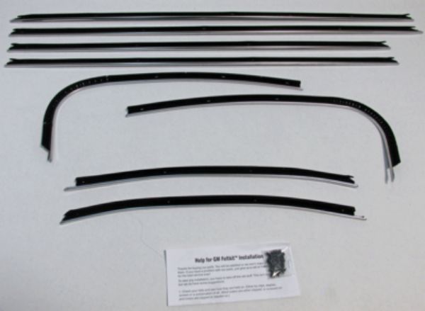 Picture of 1969-72 GTO & Lemans 2 Door Hardtop Replacement Window Felts Whiskers Kit (8pcs)
