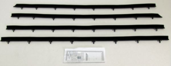 Picture of 1972-76 Chevy Vega Hatchback Without Buick Special Molding Authentic Window Felts Whiskers Kit (4pcs)