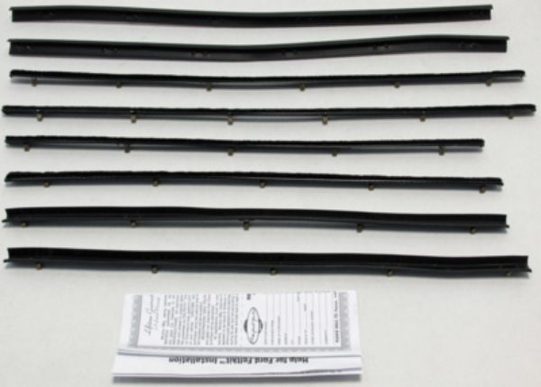 Picture of 1966-67 Fairlane 4 Door Sedan Authentic Window Felts Whiskers Kit (8pcs)