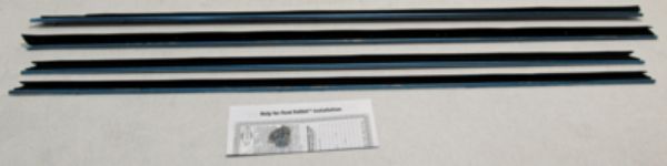 Picture of 1968-69 Ranchero Authentic Window Felts Whiskers Kit With Chrome Bead Inners & Outers (4pcs)