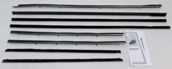 Picture of 1963 Galaxie 4 Door Sedan & Station Wagon Authentic Window Felts Whiskers Kit (8pcs)