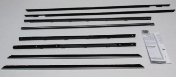 Picture of 1963 Galaxie 500 XL 2 Door Notchback Authentic Window Felts Whiskers Kit (8pcs)
