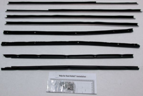 Picture of 1967-68 Full-Size 4 Door Hardtop Authentic Window Felts Whiskers Kit (8pcs)