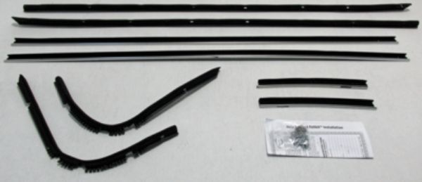 Picture of 1968-71 Lincoln Mark III 2 Door Hardtop Authentic Window Felts Whiskers Kit (8pcs)