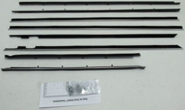 Picture of 1963 Mercury Monterey 4 Door Sedan Authentic Window Felts Whiskers Kit (8pcs)