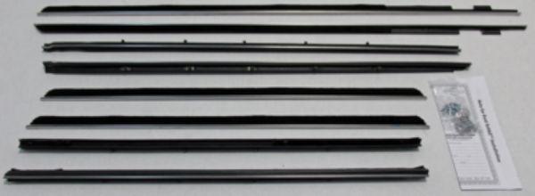Picture of 1963-64 Mercury Breezeway 2 Door Hardtop Authentic Window Felts Whiskers Kit(8pcs)
