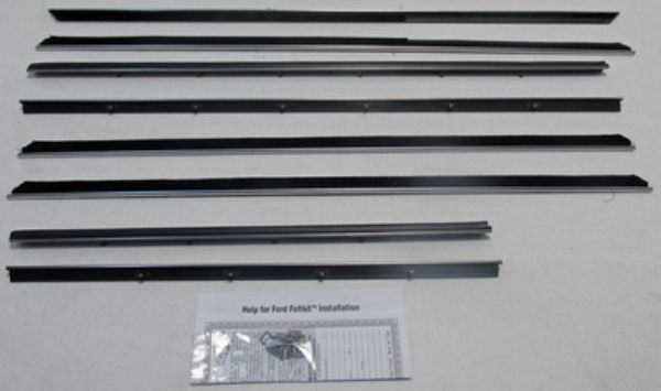 Picture of 1965-66 Mercury Montclair & Monterey 4 Door Sedan Authentic Window Felts Whiskers Kit (8pcs)