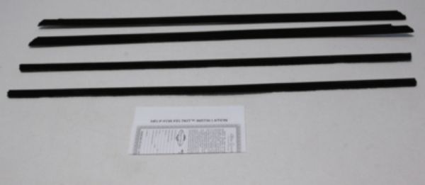 Picture of 1964 1/2-65 Mustang Early Fastback Authentic Window Felts Whiskers Kit With Black Beads