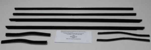 Picture of 1965-66 Mustang Coupe & Convertible Authentic Window Felts Whiskers Kit With Wide Outers (8pcs)