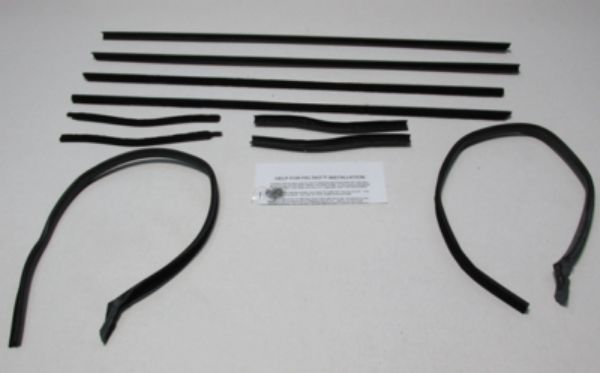 Picture of 1967-68 Mustang Convertible Deluxe Authentic Window Felts Whiskers Kit (10pcs)