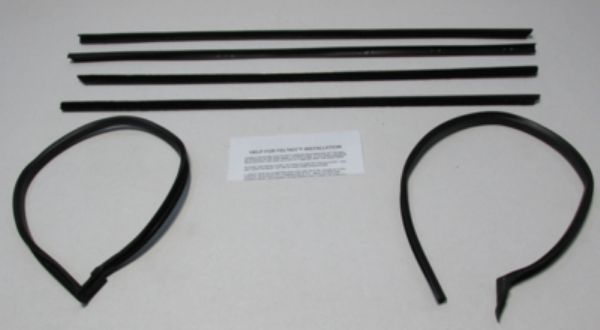 Picture of 1967-68 Mustang Fastback Deluxe Authentic Window Felts Whiskers Kit (6pcs)