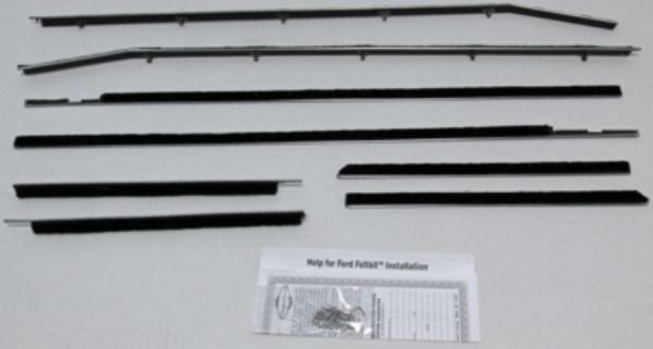 Picture of 1958-60 Thunderbird 2 Door Hardtop Authentic Window Felts Whiskers Kit (4pcs)