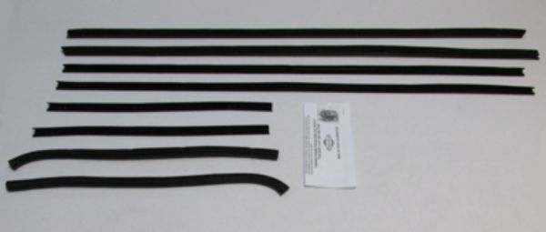 Picture of 1968-69 Torino 2 Door Hardtop Authentic Window Felts Whiskers Kit Used With Chrome (8pcs)