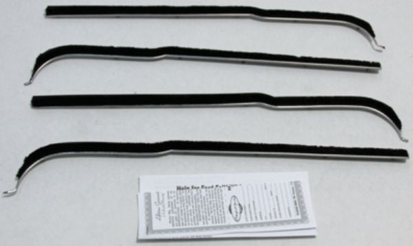Picture of 1961-66 Ford Pickup Truck Authentic Window Felts Whiskers Kit With Chrome Bead