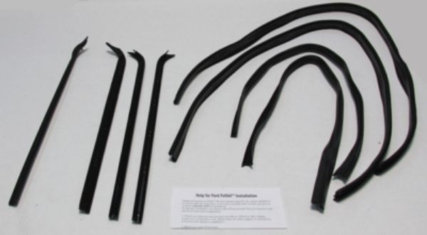 Picture of 1973-79 Ford Truck Superkit Authentic Window Felts Whiskers Kit, Division Bars, & Upper Channels (8pcs)