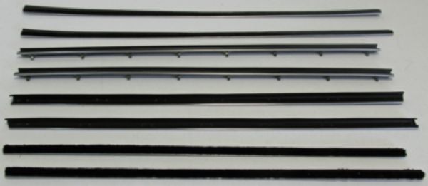 Picture of 1966-67 Mopar B-Body Exc Charger Coupe Authentic Window Felts Whiskers Kit (8pcs)