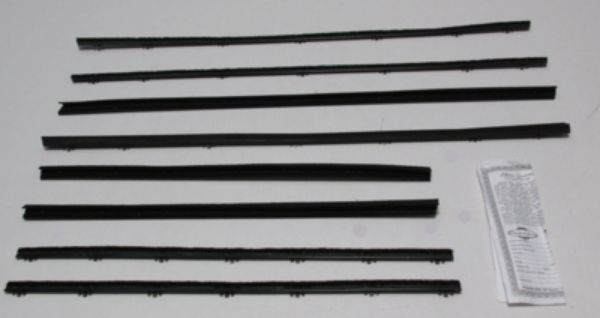 Picture of 1967-69 Mopar A-Body Sedan Authentic Window Felts Whiskers Kit (8pcs)