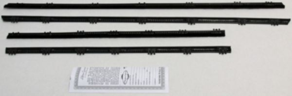 Picture of 1967-69 Mopar A-Body Sedan Outers Only Authentic Window Felts Whiskers Kit (4pcs)