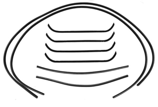 Picture of 1941-49 International Panel Truck Replacement Window Felts Whiskers Kit & Upper Channels (8pcs)