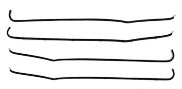 Picture of 1955-57 2 Door Sedan Except Bel Air Quarter Inner And Outers Window Felts Whiskers Kit