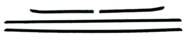 Picture of 1968 Camaro Convertible W/ Buick Special Moulding Outers Only Replacement Window Felts Whiskers Kit