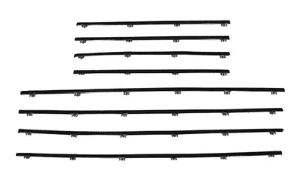 Picture of 1961-62 Corvair Wagon Authentic Window Felts Whiskers Kit (8pcs)