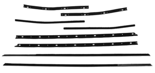 Picture of 1968 Galaxie 500 2 Door Hardtop Fastback Authentic Window Felts Whiskers Kit (8pcs)